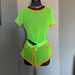 DOLLS KILL TWO PIECE MESH COVER UP